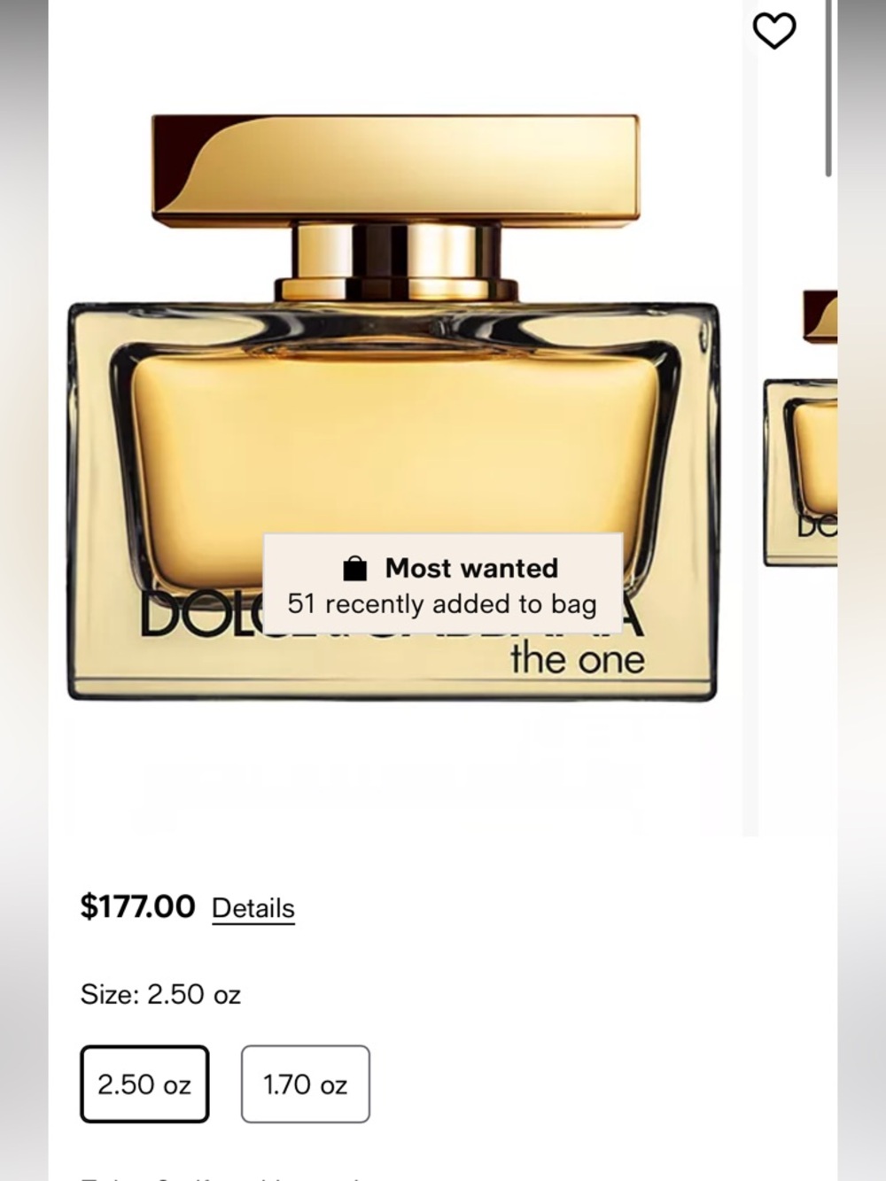 Dolce & Gabbana The One Eau De Parfum 75 ml / 2.5 Fl. Oz. $177 - Picture 3 of 4
